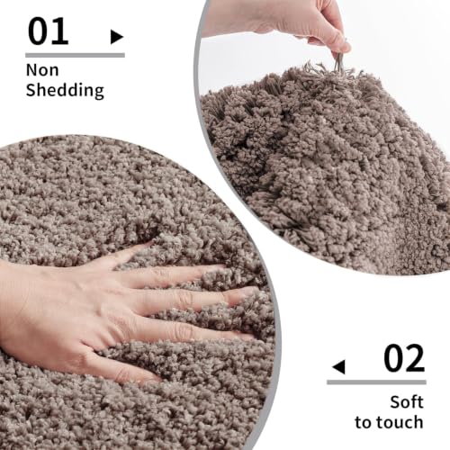 Taupe Grey Bathroom Rug 24x48
