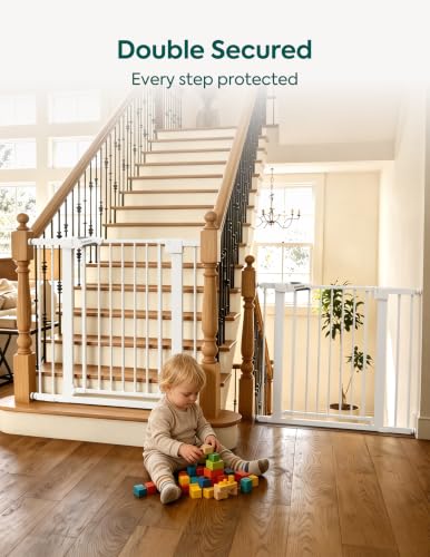Pressure Mounted Baby Gate for Stairs (2 Count)
