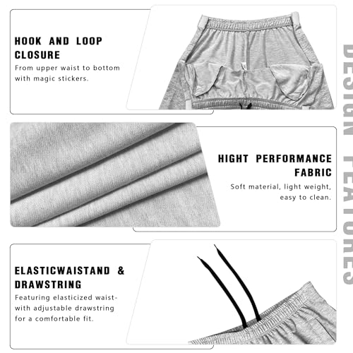 Men's Tearaway Pants for Post Surgery 2 Side Snap Breakaway Open Bottom Sweatpants Women Loose Fit Rip Off Post Surgery Cotton Pants Navy M