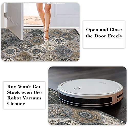 Moroccan Washable Round Area Rug