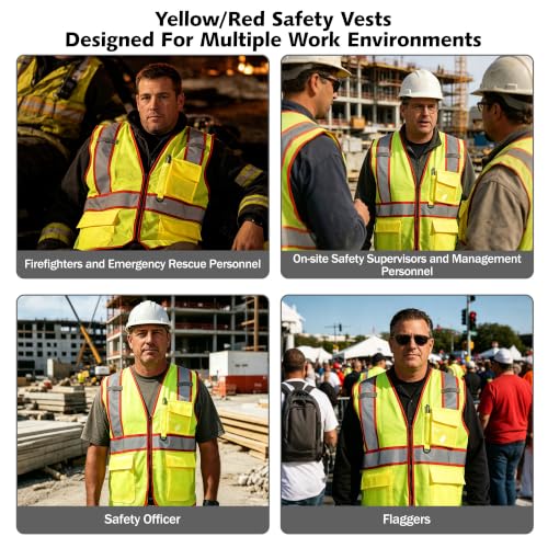 Red Hi Visibility Vest with Logo Printing