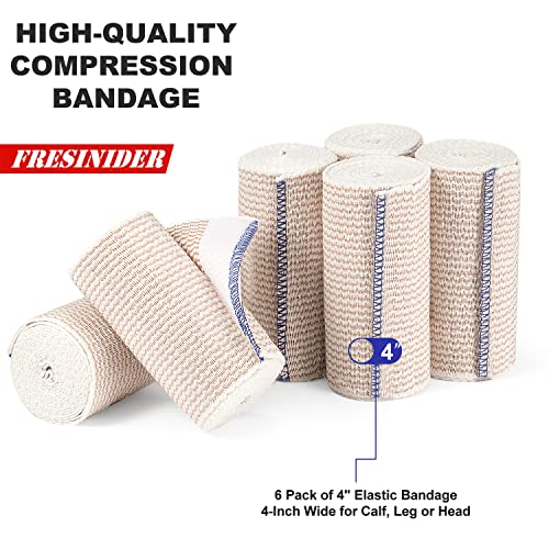 Premium Elastic Bandage Wrap 4 Inch (6 Count)