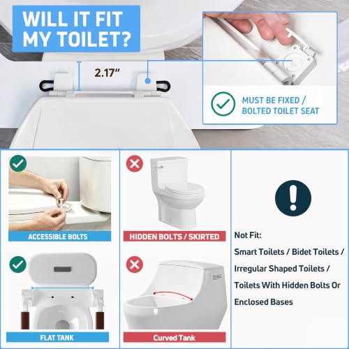 Toilet Safety Rails for Seniors（520lbs (206.4 Ounce)