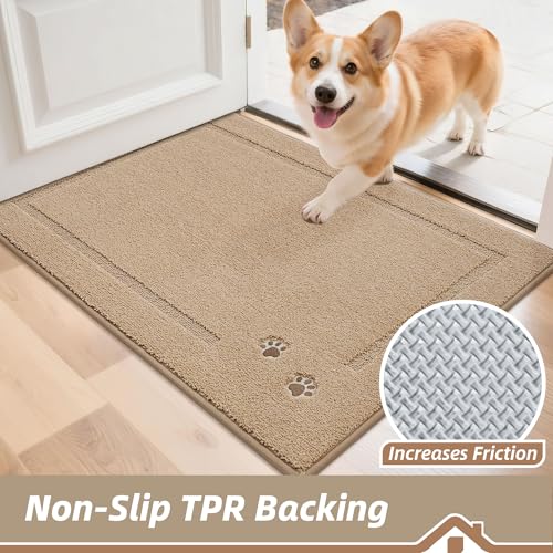 Dog Door Mat for Mud Paws Indoor Entrance