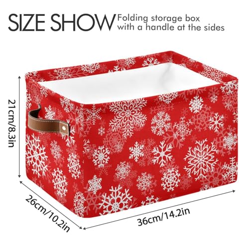 Multi purpose Cube Storage Basket Christmas Snowflakes Organizer Bag