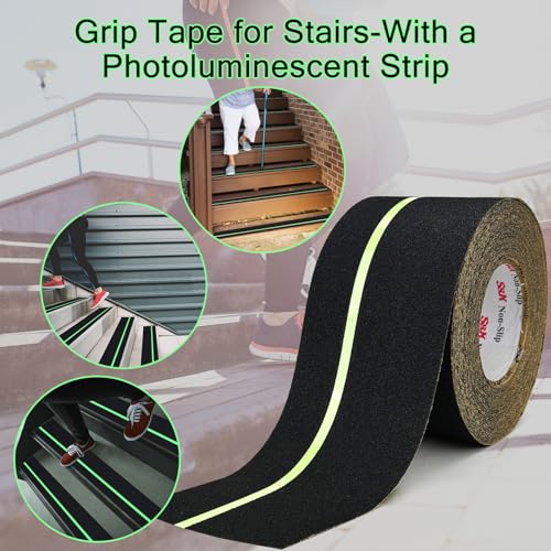 Anti Slip Tape 4in x 60ft Grip Tape for Stairs Ramps (60 Foot)