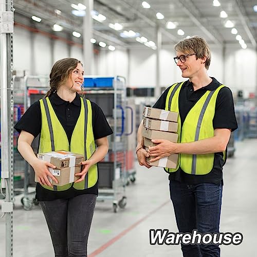 Reflective High Vis Safety Vest Mesh for Men and Women KG0008 (10 Count)