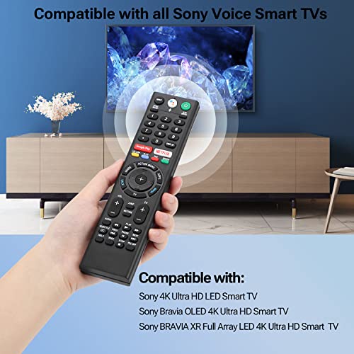 for Sony-TV-Remote-Voice, Replacement for Sony Bravia Remote RMF-TX310U for All OLED LED Smart TVs with Voice Control, 1-Year Warranty