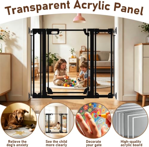 40" Extra Tall Clear Acrylic Dog Gate 57.87