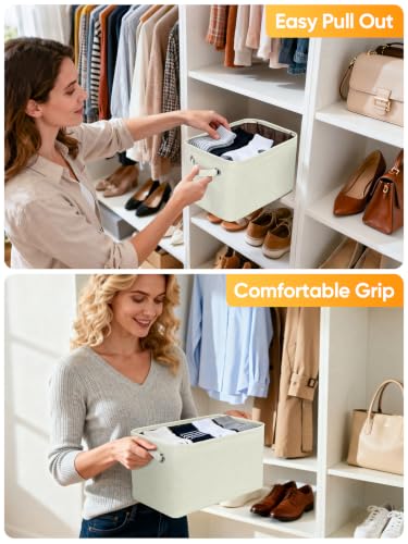 2 Pack Fabric Closet Storage Bins for Shelves (2 Count)