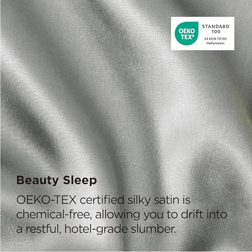 Satin Pillowcase 2 Pack Similar to Silk Pillow Cases Standard Size (2 Count)