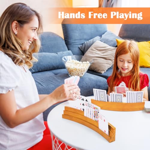Playing Card Holders for Kids Adults Seniors (4 Count)