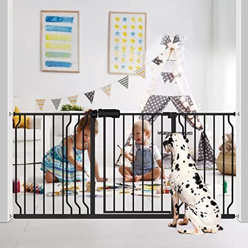 76.3 81.1 Inch Extra Wide Baby Gate for Stairs Doorways No Drill