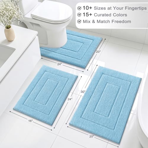 Microfiber Bathroom Rugs 24x16