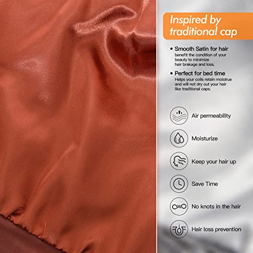 Silk Satin Lined Bonnet Sleep Cap