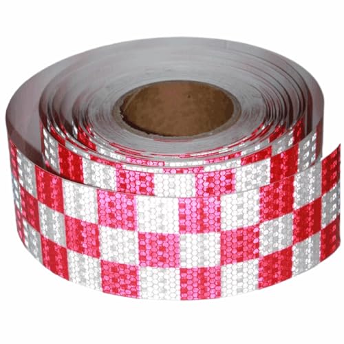 Red and White Reflective Tape Outdoor Waterproof 3 inch X 66 feet