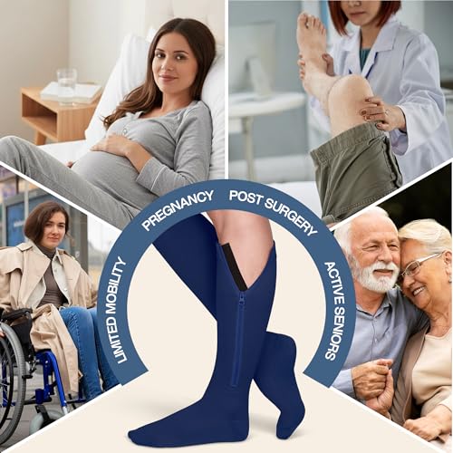 Zipper Compression Socks for Men & Women