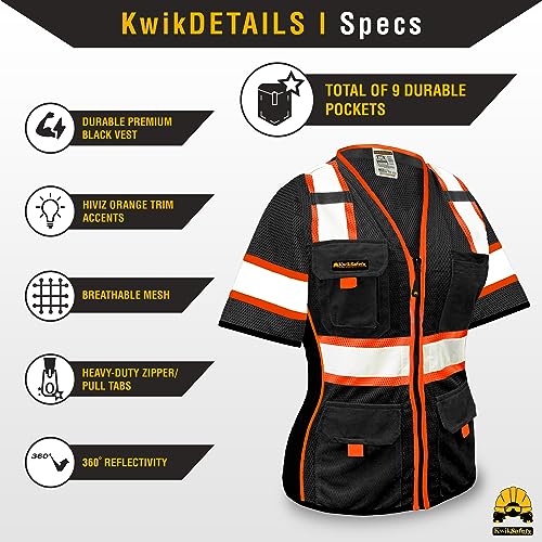 BLACK WIDOW Safety Vest with Sleeves for Women