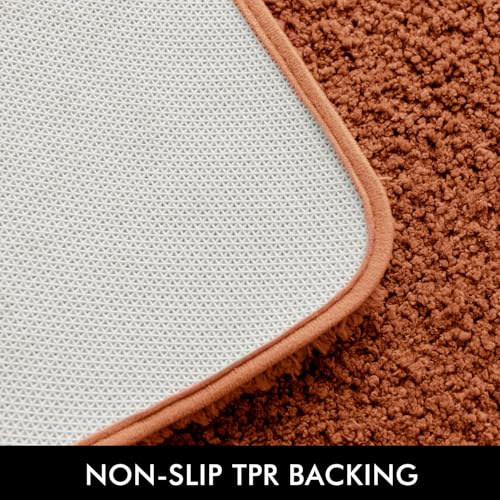 Fall Burnt Orange Microfiber Toilet Bath Rug U