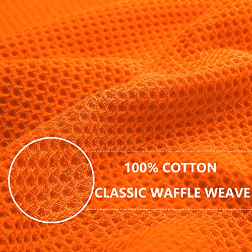 100% Cotton Waffle Weave Kitchen Dish Towels 4 (4 Count)
