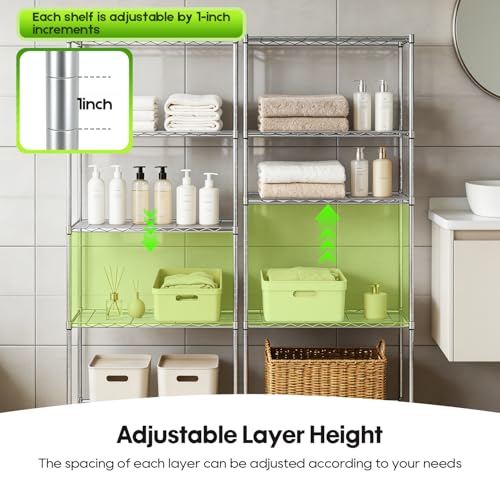 5 Tier Wire Storage Shelves