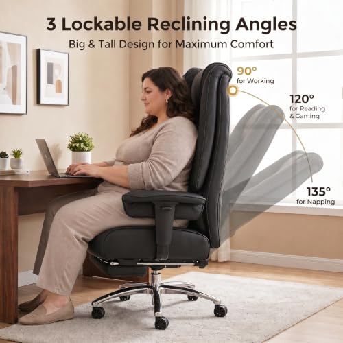 DJ.Wang Big and Tall Office Chair 400lbs