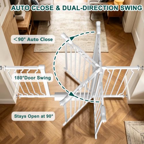 29.5" 53.0" Extra Wide Baby Gates for Doorway Pressure Mounted