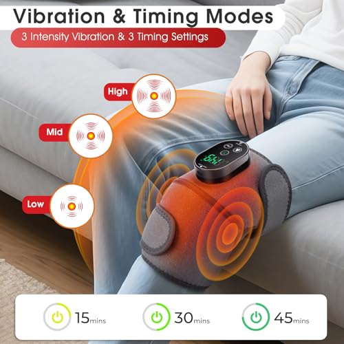 Cordless Heated Knee Massager with Vibration