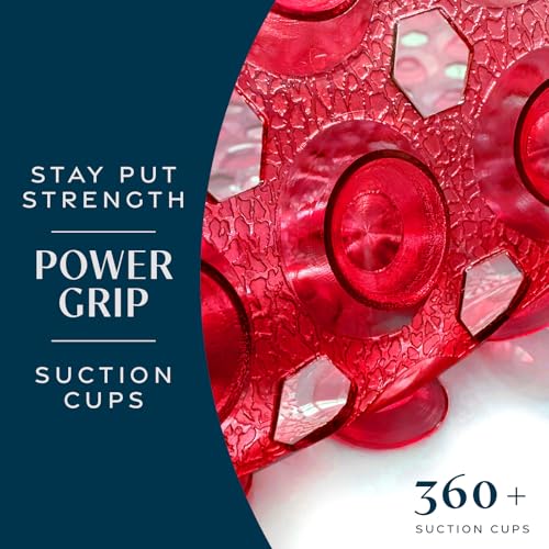 39"x16" Power Grip Non Slip Bathtub Shower Mat