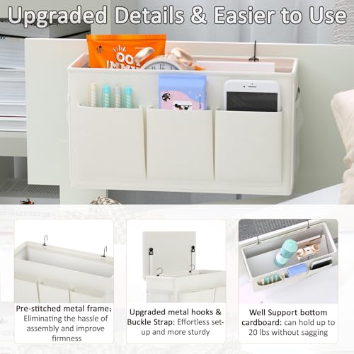 Bedside Caddy Storage Organizer for Bed Rails