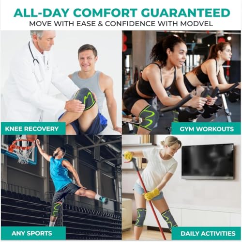 Compression Knee Brace for Women & Men (2 Count)