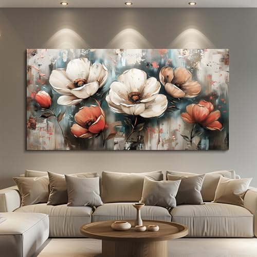 Canvas Decor For Living Room Large Wall Art For Office Bedroom Decorations Flowers Landscape Paintings Boho Pictures Artwork Aesthetic Posters Ready To Hang Home Decor 30x60 In