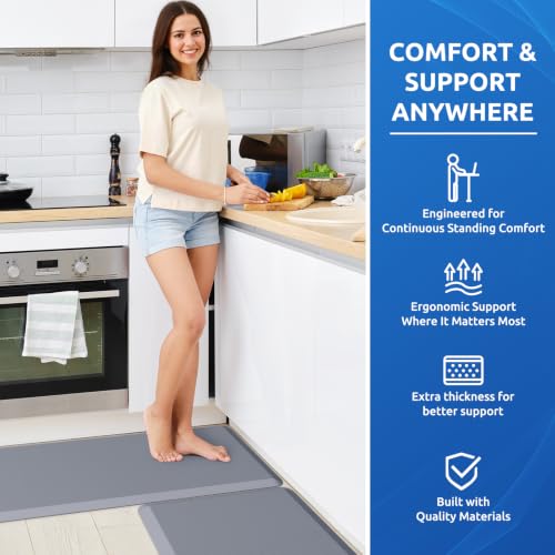 2PCS Kitchen Rugs Anti (2 Count)