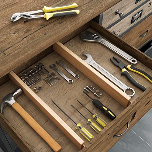 Bamboo Expandable Drawer Dividers (4 Count)