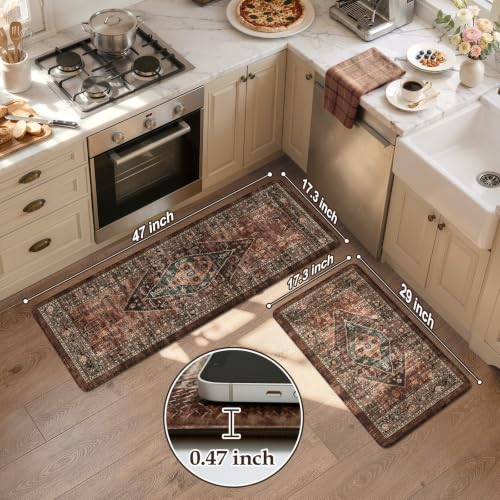 Kitchen Mats for Floor Cushioned Anti Fatigue (2 Count)