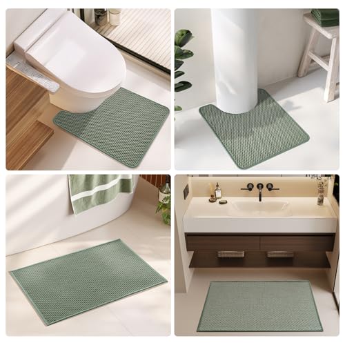 Bathroom Rugs Non Slip Washable (6 Sq Ft)
