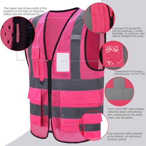 High Visibility Safety Vest with Reflective Strips - Bel Marant