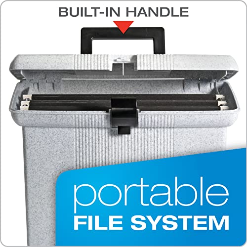 Portable File Box with File Rails
