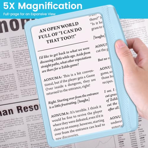 Rechargeable 5X Magnifying Glass for Reading
