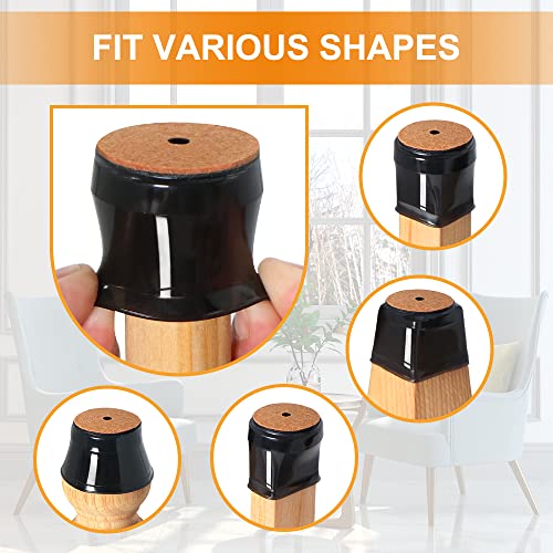 32 Pcs Chair Leg Floor Protectors for Hardwood Floors Round (32 Count) - Bel Marant