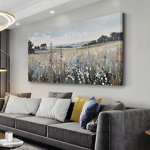 Canvas Wall Art Vintage Decor Artwork Classical Oil Painting Canvas Prints Vintage Landscape Wall Art Suitable for Living Room Bedroom and Office Home Decor Painting 24"x48"