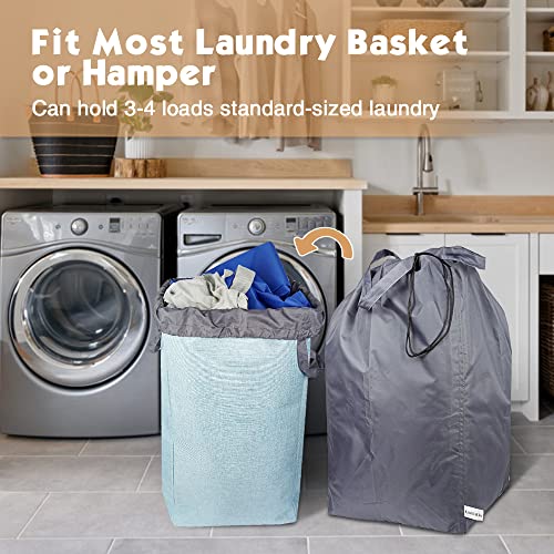 Washable Travel Laundry Bag with Handles and Drawstring (2 Count)
