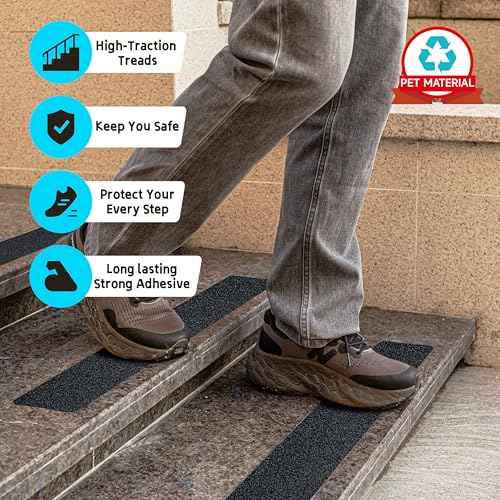LifeGrip Anti Slip Stair Treads 6"x30" 12Pack Heavy (12 Count)