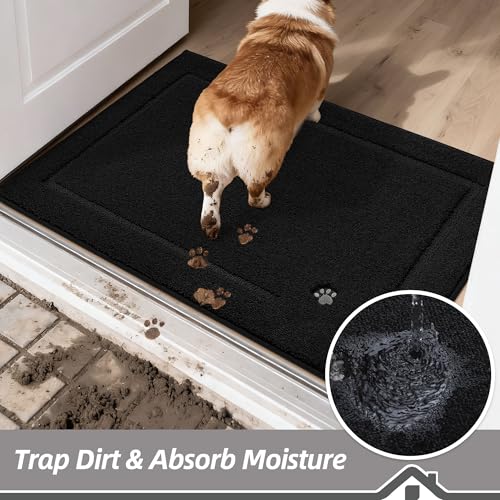 Dog Door Mat for Mud Paws Indoor Entrance