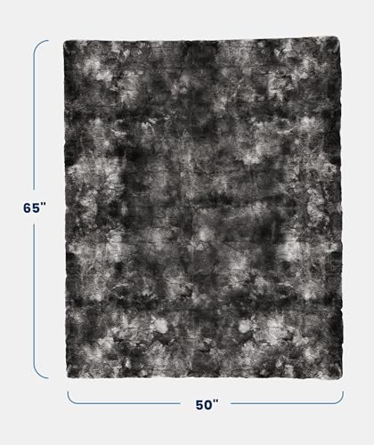 Soft & Comfortable Gray Faux Fur Throw Blanket for Couch