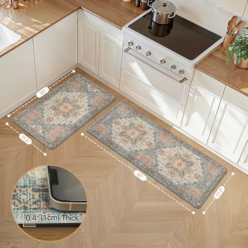Anti Fatigue Kitchen Mats for Floor 2PCS (2 Count)