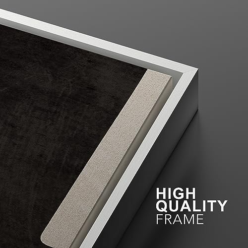 Framed Canvas Print Wall Art Black & White Geometric Paint Stroke Decor Abstract Nature Illustration Modern Art Decorative Multicolor Geometric Minimal for Bedroom