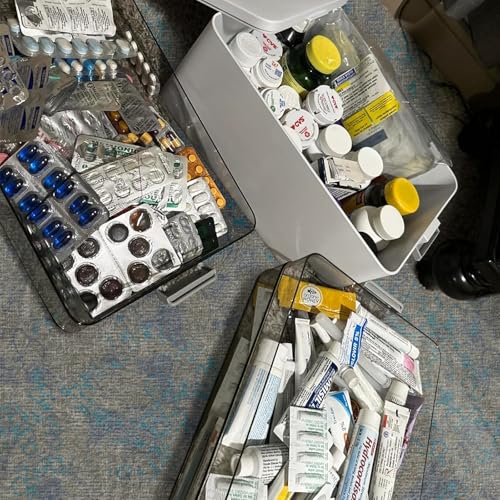 4 Tier Medicine Storage Box Organizer Portable First Aid kit Box Sewing