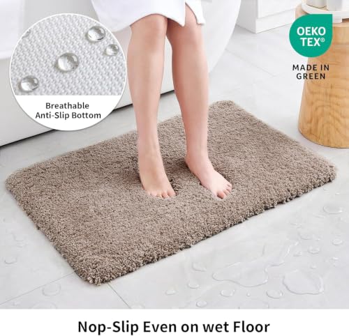 Taupe Grey Bathroom Rug 24x48