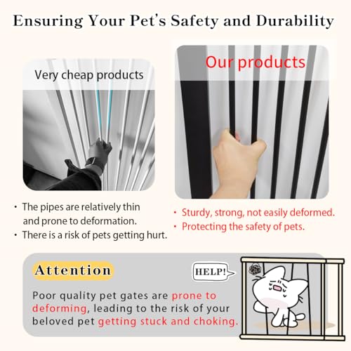 Extra Tall Cat Gate 55.12" High 26.18" (17 Count)